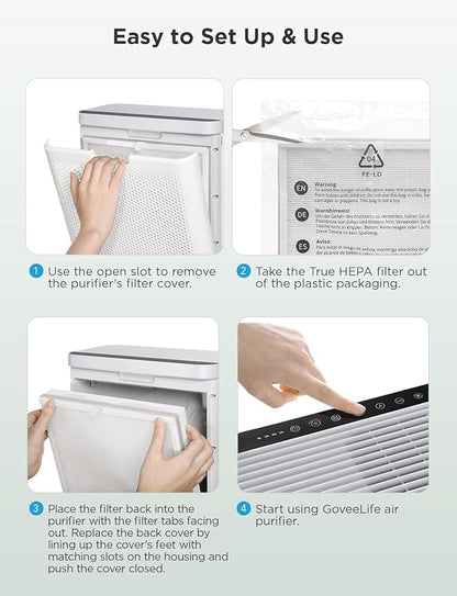 GoveeLife Air Purifier Replacement Accessories for H7124,H712C, 1 pack