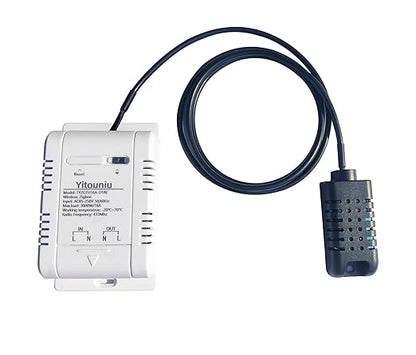 Zigbee 16A Tuya Smart WiFi Sensor | Temperature and Humidity Monitoring and Control, Energy Consumption Monitoring | Dry Contact | Compatible with Alexa Google(Need Tuya Zigbee Hub)