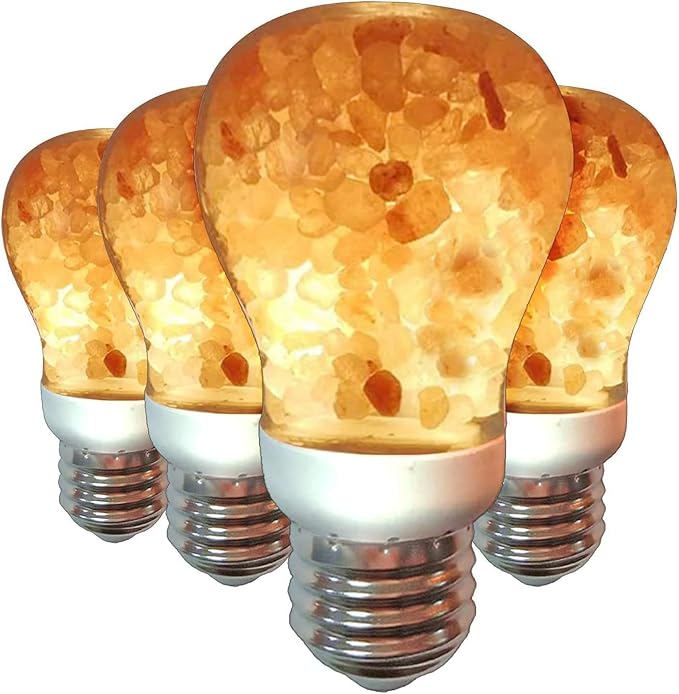 WBM Care Smart E26 Led Light Bulb 7 Watt Himalayan Salt Bulb 30000 hrs Life Dimmable Led Light Bulb Pack of Pink, Unflavored, 4 Count