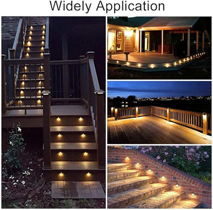 Sumaote Outdoor Deck Steps Lights, 20 Pack Half Moon Low Voltage LED Deck Post Lights 3000K Warm White Landscape Lighting for Garden Railing Stair Post Fence Decor