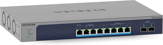 NETGEAR 10-Port 10G Multi-Gig PoE Ethernet Smart Managed Switch (MS510TXUP) | With 4 x 10G Ultra60 PoE++ & 4 x 2.5G Ultra60 PoE++ Ports @ 295W, 2 x 10G SFP+, Insight Cloud Management, Desktop/Rack Mount