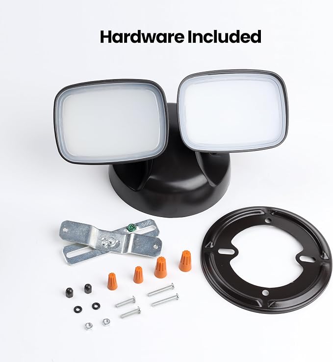 Feit Electric LED Security Outdoor Light, 28W LED Waterproof Flood Light, Adjustable Dual Head, 2000 Lumens, 5000K Daylight, 50,000 Hour Lifespan, Bronze, S9DFL/850/BZ/V1