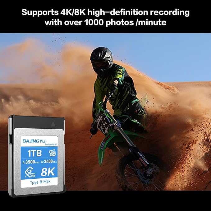 980GB CFexpress 4.0 Type B Memory Card VPG400 Up to 3500/3400 MB/s Read/Write Shooting Video and Photo in up to 4K/8K RAW Compatible with Nikon Canon panasonic Fujifilm Camera