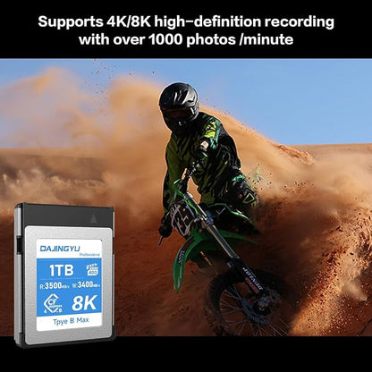 980GB CFexpress 4.0 Type B Memory Card VPG400 Up to 3500/3400 MB/s Read/Write Shooting Video and Photo in up to 4K/8K RAW Compatible with Nikon Canon panasonic Fujifilm Camera