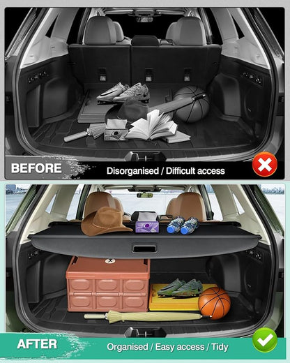 Powerty Cargo Cover for 2025 2026 Subaru Forester Accessories Trunk Cover Retractable Trunk Shielding Shade Cargo Luggage Cover No Gap (Hybrid)