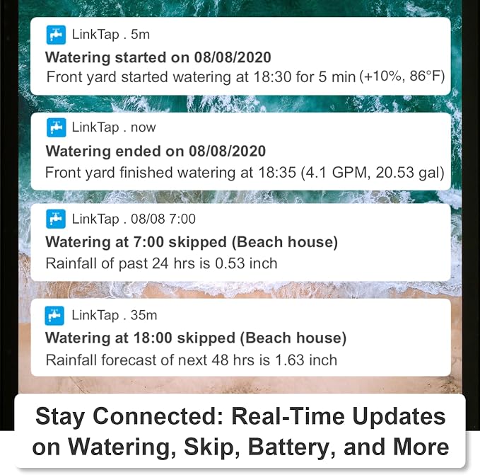 LinkTap D1 2-Zone Smart Hose Timer & Gateway, 2 Built-in Flow Meters | Irrigation by Weather/Volume/Duration, Real-Time Fault Detection & Alerts, Anti-Freeze Protection, Long Battery Life, IP66
