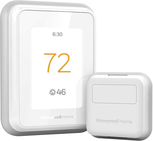 Honeywell Home RCHT9610WFSW2003 RCHT9610WFSW T9 WiFi Thermostat with 1 Smart Room Sensor, Touchscreen Display, Alexa and Google Assist (Renewed)