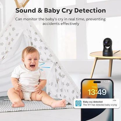 owltron Indoor Security Camera 5MP, 360 Cameras for Home Security with Motion Detection, 2.4G/5GHz WiFi Pet Cam with Night Vision & 2-Way Audio, Compatible with NVR/Alexa