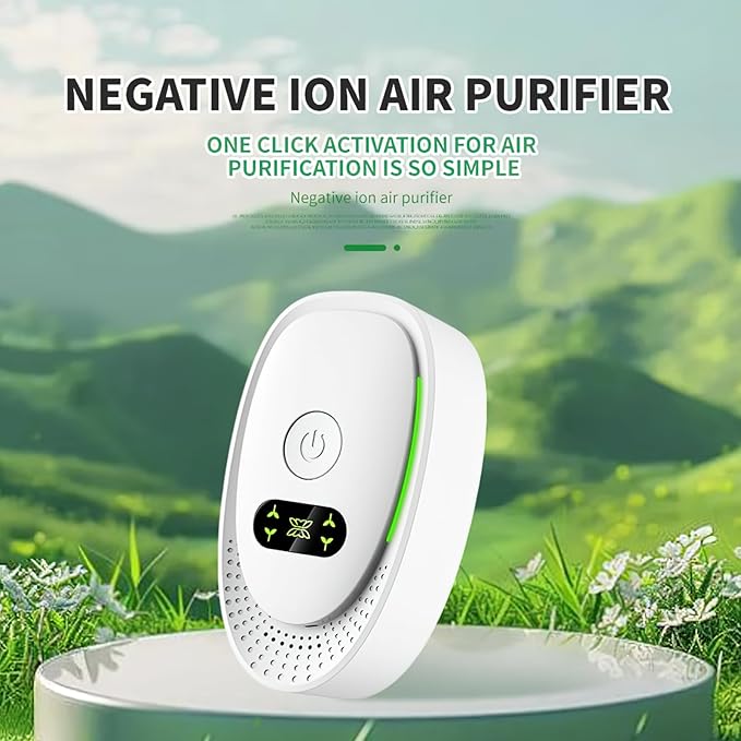 Smart Air Purifier with Negative Ion Technology, Intelligent Formaldehyde Removal, Desktop Air Cleaner for Home, Bathroom, Kitchen, Living Room