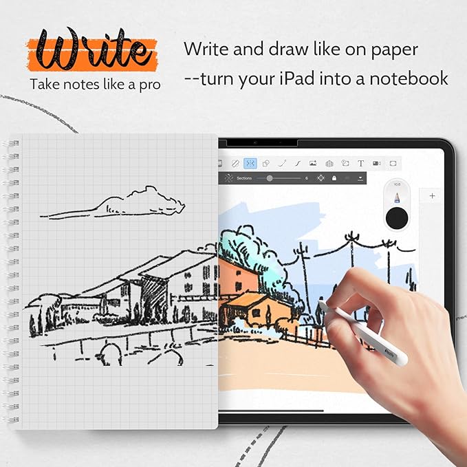 Mamol [2 Pack] Paper Screen Protector for iPad 11th generation (A16, 2025)/ 10th generation (2022), Write and Draw Like on Real Paper/Matte/High Sensitive/Anti Glare
