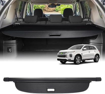 Powerty Retractable Cargo Cover for 2013-2021 Mitsubishi Outlander 2.0 Displacement (Manual Tailgate), Carbon Fiber Trunk Cover Privacy Screen for Outlander Accessories (Not for Electric Liftgate)