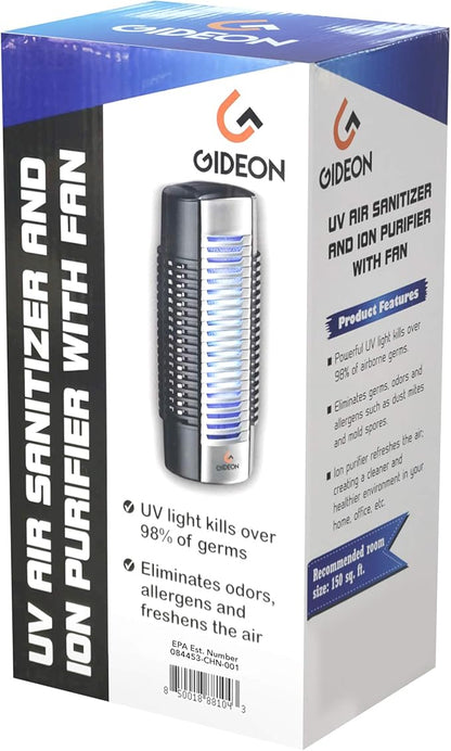 Plug In Air Purifier with UV-C Light - Air Purifiers for Home, Eliminates Viruses, Bacteria, Germs, Mold - Deodorizer Air Freshener for Home