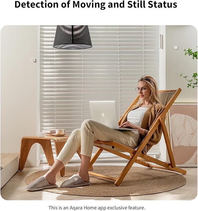 Aqara Zigbee Presence Sensor FP1E, mmWave Radar Wired Motion Sensor, AI Spatial Learning, Supports HomeKit, Alexa, Google Home, Matter Over Bridge, Requires Aqara Zigbee 3.0 Hub