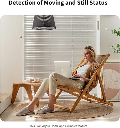 Aqara Zigbee Presence Sensor FP1E, mmWave Radar Wired Motion Sensor, AI Spatial Learning, Supports HomeKit, Alexa, Google Home, Matter Over Bridge, Requires Aqara Zigbee 3.0 Hub