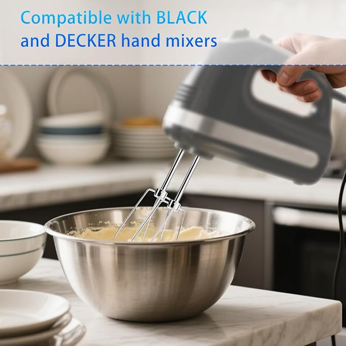 2pcs Hand Mixer Beaters Attachments Compatible with MX600B MX3200B MX1500W | Hand Mixer Beaters Attachments Compatible with MX Series Electric Hand Mixers for Cooking and Baking
