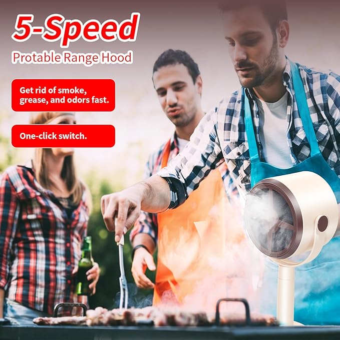 Mini Rechargeable Desktop Air Purifier with 10 Carbon Filters, Quiet Air Cleaner Fan for Smoking Indoors, Compact Desktop Air Purifier and Smoke Remover for Home, Office, Kitchen, Desk, and Travel