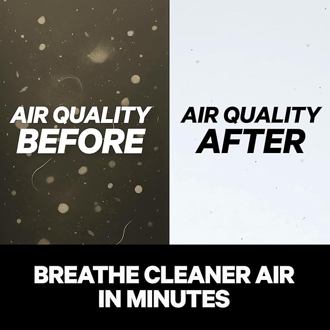 PuroAir 130x HEPA Air Purifiers for Home Pets - Covers Up To 600 Sq Ft - Filters Up To 99.9% of Pollutants, Smoke, Pollen, Dust - Quiet HEPA Air Filter - Air Purifiers for Bedroom (2 Pack)