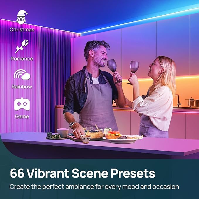 Linkind WiFi Smart Light Bulbs 8 Pack and LED Strip Lights RGB 10ft Compatible with Alexa and Google Home