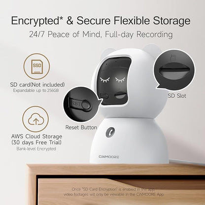 2.5K Indoor Camera 2pack, Non-Subscription AI Person/Pet/Cry Detection, 4MP Pet/Dog/Cat/Baby Camera w/Phone App, Pan Tilt 2.4GHz WiFi Cameras for Home Security, Night Vision, Full Duplex 2-Way Audio