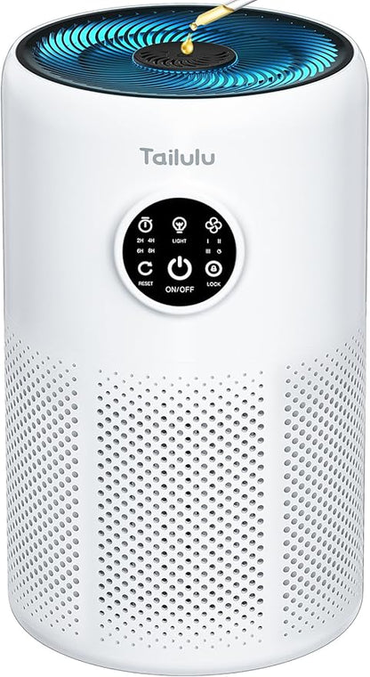 Air Purifiers for Home Up to 1360 Ft², Tailulu HEPA Air Purifiers for Bedroom Large Room with Washable Filter for Pet Dander Smoke Odor Dust Pollen with Timer Fragrance Sponge Sleep Mode