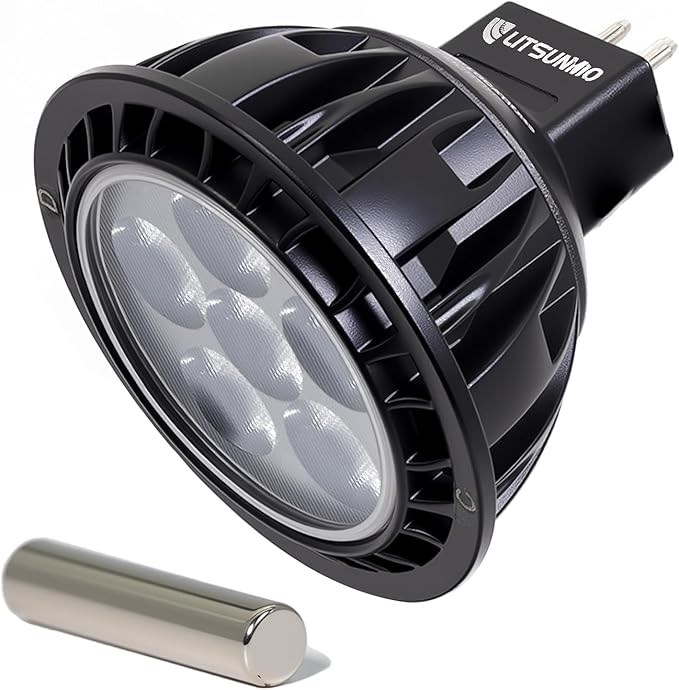 MR16 LED Bulb Dimmable, 4W Magnetic Touch Dimming MR16 GU5.3 LED Bulb Aluminum 3000K, 12V Low Voltage Landscape Light Bulbs for Outdoor Landscape Lighting and Indoor Accent Lighting, 1 Pack