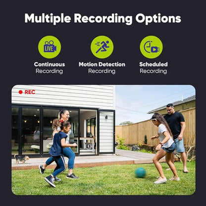 SANNCE 8CH 1080P Security Camera System DVR and 4x2.0MP Indoor Outdoor IP66 Weatherproof Bullet CCTV Cameras with IR 100ft Night Vision LEDs, Easy Remote Access,Home Surveillance System（1TB HDD）