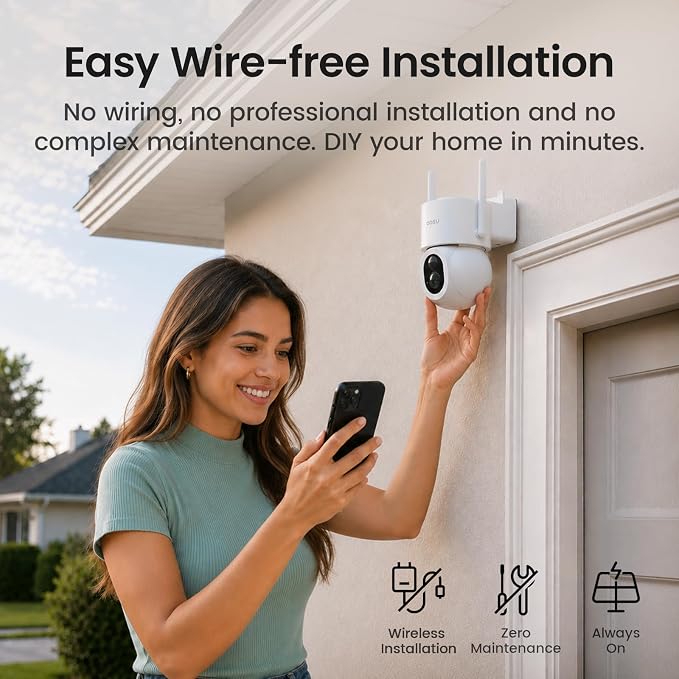 aosu D1 Max, 4K 8MP Solar Security Camera Wireless Outdoor