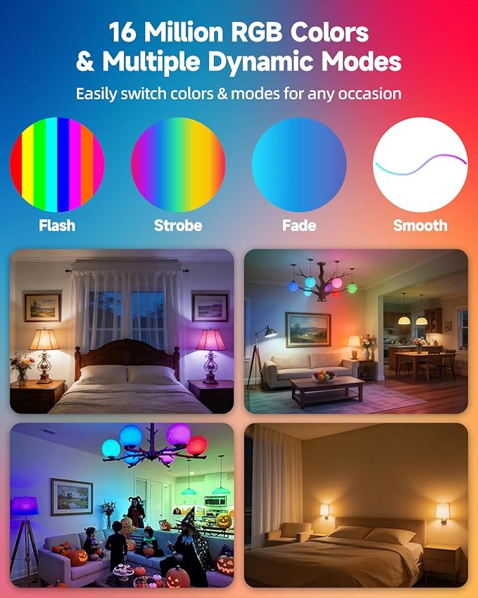 Bluetooth Smart G9 Bulb, Glass Cover G9 LED Bulb 3W 25W Halogen Lights Equivalent, G9 Bi-Pin Base, 16 Million Colors Bluetooth App & Remote Control Light Bulb, 2-Pack