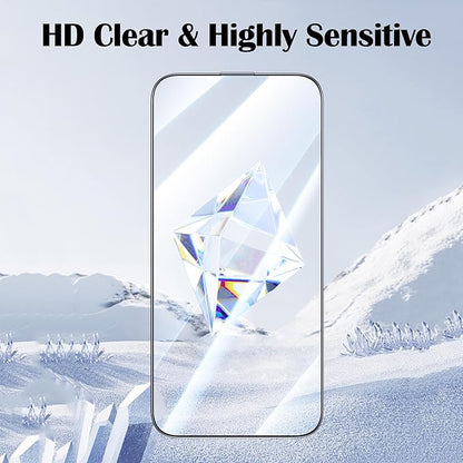 2 Pack Privacy Screen Protector for iPhone 16 Plus Mirrored Tempered Glass Film for iPhone 16Plus 6.7inch Anti Spy Mirror Effect with Easy Installation Alignment Frame (Silver)