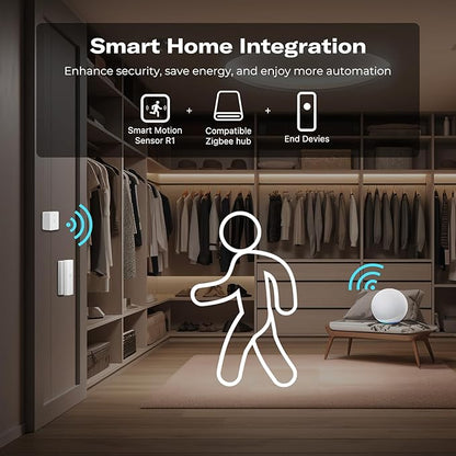 THIRDREALITY Motion Sensor R1 with Case, 5.8G Radar,Adjustable Sensitivity,Indoor &Outdoor,Zigbee Hub Required,Support Home Assistant,SmartThings,Homey,Hubitat or Echo Devices with Built-in Zigbee hub