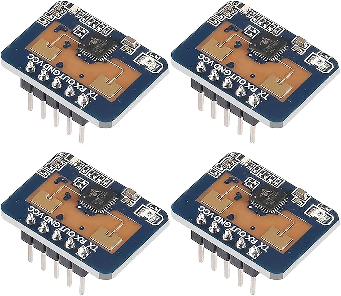 4pcs LD2410C Human Presence Radar Sensor Module HLK-LD2410 LD2410 Millimeter Wave Non-Contact 24GHz ISM Band Serial Port IO Level Output
