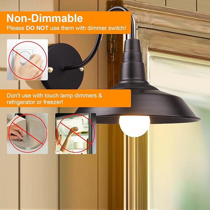 MorningLight A15 LED Bulb 60Watt Equivalent, 3000K Soft White, 600 Lumens Bulb, E26 Base, Non-Dimmable, ETL Listed, A15 6.5W LED Light Bulbs for Ceiling Fan, Modern & Rustic Lighting Fixtures, 6-Pack