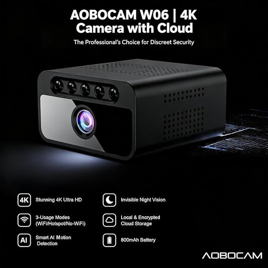 Hidden Camera with Cloud, 4K HD WiFi Mini Spy Camera 150° View Video, Wireless Indoor Surveillance Secret Camera, Smart AI Motion Detection/Night Vision for Home Security Small Nanny Cam (Black-4K)