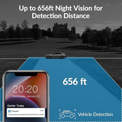 FOSCAM 4MP WiFi PTZ Outdoor Camera, 18X Optical Zoom with Auto Tracking, 2.4/5GHz WiFi Camera for Home Security, Person/Vehicle/Animal Detection, 656ft Night Vision, 350° Pan 90° Tilt, Two-Way Audio