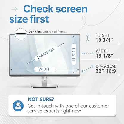 VINTEZ [2 Pack] 22 Inch 16:0.9 Privacy Screen for Computer Monitor and Laptop - Anti Glare Protector Film Blue Light Filter Eye Protection - Computer Screen Privacy Shield
