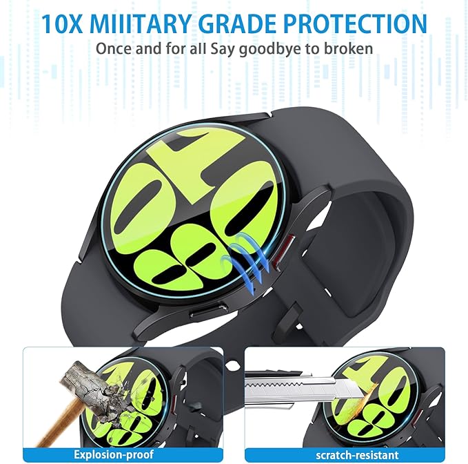 Suoman 4-Pack for Samsung Galaxy Watch 6/Galaxy Watch 7 40mm Screen Protector, [Anti-Scratch] 2.5D 9H Hardness Ultra-thin Tempered Glass Screen Protective Film