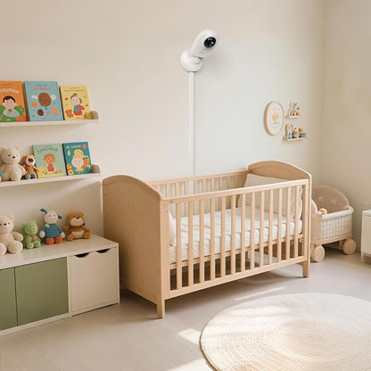 Video Baby Monitor with App & Screen 1080P Camera,Smart AI Cry Detection&Face Detection,8 Lullabies,2 Way Talk,Night Vision,Wall Mount,Support Smart Watch,Temperature Monitoring
