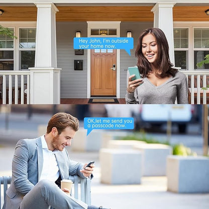 Smart Front Door Lock Set: SMONET Keyless Entry Door Lock Deadbolt with Handle Set Keypad Fingerprint Locks Alexa Electronic Digital Locksets with Bluetooth APP/IC Cards/Auto Lock, Matte Black