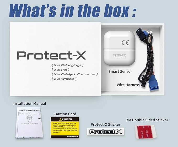 Protect-X, Fits for Sequoia 2026 2025 2024 2023, with Valet Mode, Plug & Play Smart Sensor System, Anti-Theft for Wheels, Catalytic Converter, Window Breakage Protection & Power Window Controller