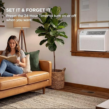 TCL 14000 BTU Smart Window Air Conditioner, Best Compact Energy Efficient AC Unit, Fan & Dehumidifier for Rooms Up To 700 Sq. Ft., Remote Control, Works with Alexa, Google Assistant & TCL Home App