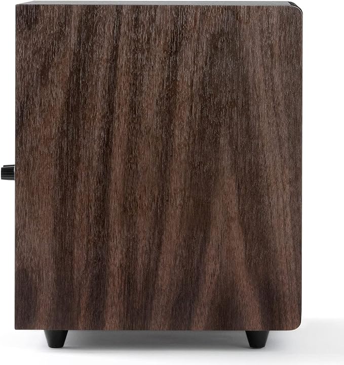 Victrola S1 Subwoofer – 6.5" Front-Firing Woofer, 6.5" Passive Radiator & Powered Wireless Subwoofer, 70W Amplifier, Volume Control, Bluetooth 5.0 Connectivity (Espresso)