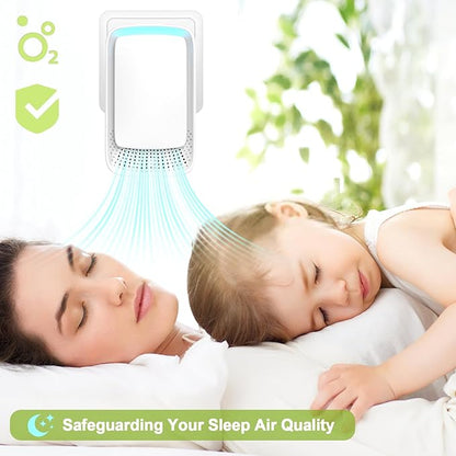 Plug-In Ion Air Purifier (4-Pack), Negative Ion Generator, Home Air Ionizer, Silent Filterless Portable Air Purifier for Small Rooms, Odor, Pet Odor - White