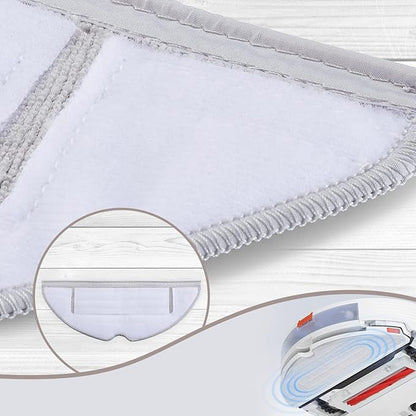 6 Pcs Mop Cloth Pad for Roborock S8 / S8+ / S7 MaxV Ultra / S7 Pro Ultra / VibraRise Mopping Pad Replacement Accessory (Light Gray)
