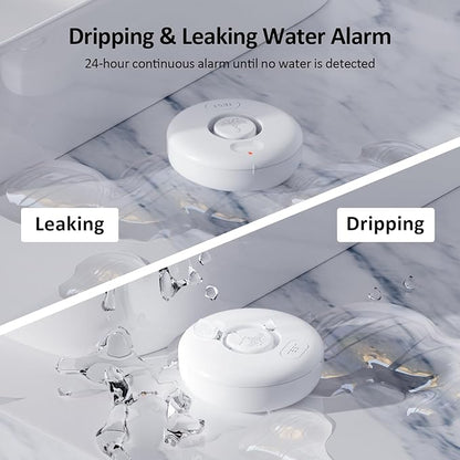 WiFi Water Leak Detectors for Home 3 Pack, Wireless Smart Water Leak Sensor, 120dB Adjustable Water Sensor Alarm Leak Detector, APP Alerts, 3 Water Sensors & 1 Hub for Kitchen, Bathroom, Sink, Laundry