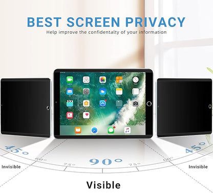 FILMEXT Magnetic iPad Pro 9.7 Privacy Screen Protector, for iPad 9.7 (2018/2017), iPad Air 2/1, Removable & Reusable Anti Glare Anti-Spy Filter Anti Bule Light Screen Filter [Landscape Privacy]-1Pack
