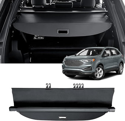 AUXKO Retractable Cargo Cover for Ford Edge 2024-2015, Trunk Cargo Cover Luggage Security Shade Cover for 2024 2023 2022 Ford Edge Shielding Shade Anti-Peeping Luggage Privacy Screen, Carbon Fiber