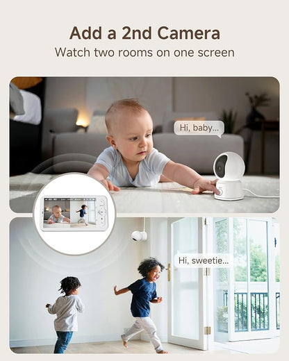 ARENTI Baby Monitor B2 Kit, WiFi 6 Camera, 5'' Upgraded Wireless Display