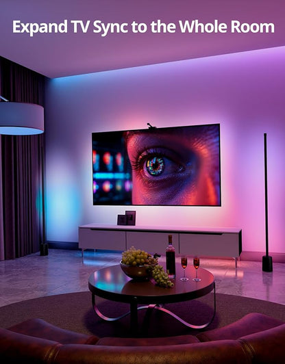 Ailofy Smart TV LED Backlight with Camera for 40-50 inch Screens, 7.87ft LED Strip Lights Sync to Screen& Music, Color Changing Lights for TV Compatible with Alexa & Google Assistant, App Control