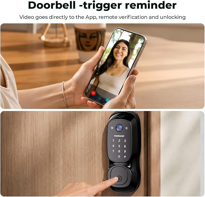 Video Smart Lock with Camera, 3-in-1 Smart Deadbolt for Front Door