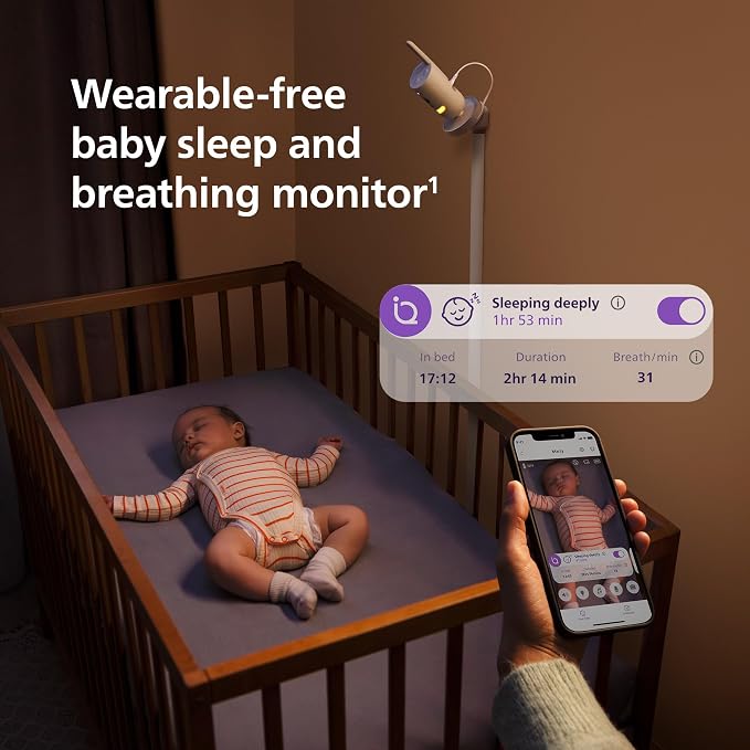 Philips Avent Premium Connected Baby Monitor, 1080p Camera, 5" HD Screen